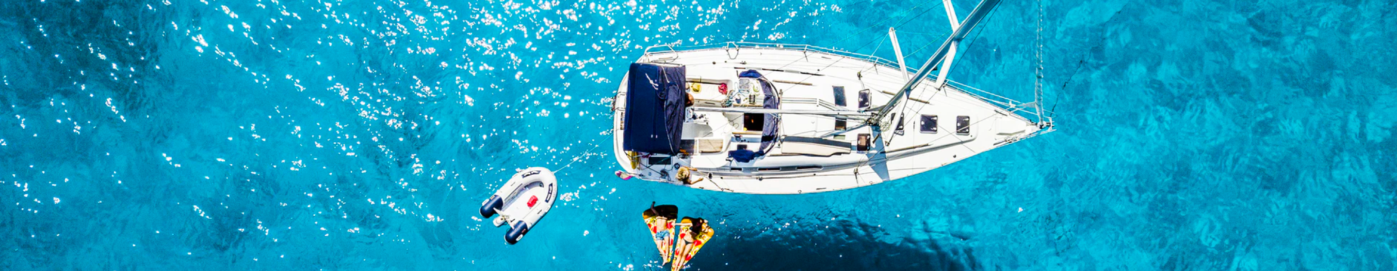 anchored sailboat in the ocean