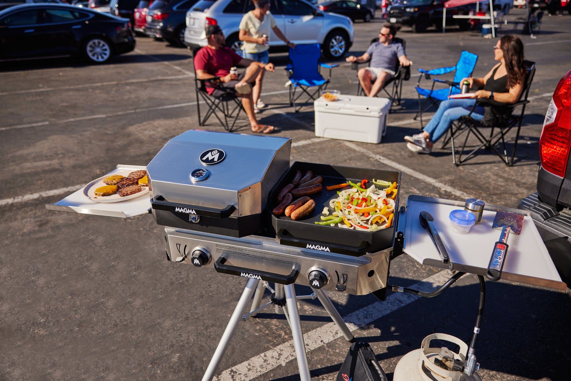 travel gas grill use case scenarios tailgating beach RV
