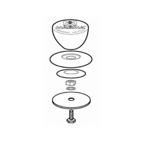 Knob & Finger Guard Assembly with Fasteners