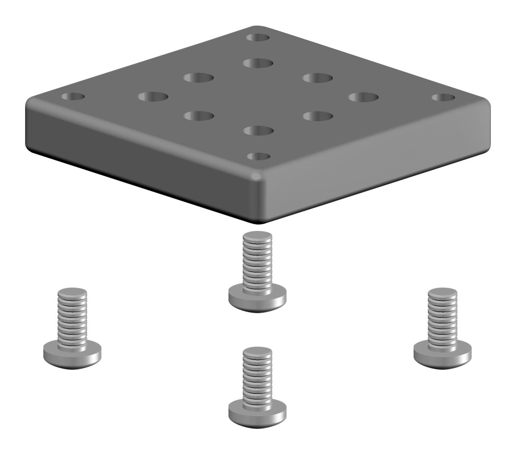 Pedestal Adapter w/ Fasteners, T10-185 Mount