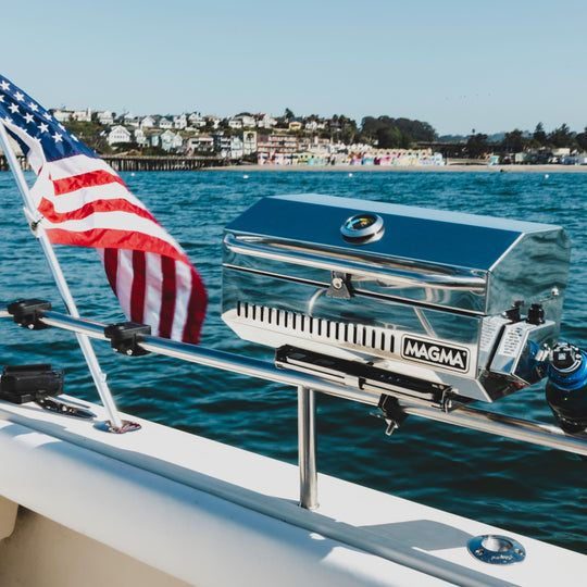 fishing rod holder grill Stainless Steel Mount for Boat & BBQ/Barbecue, Compatible with Magma Marine Rectangular Grills & Tables, Saltwater Corrosion pin type fishing rod holders Barbecue Magma Rod Holder Grill