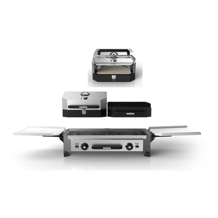 Crossover Double Burner, Grill, Griddle, Plancha and Pizza Top Bundle