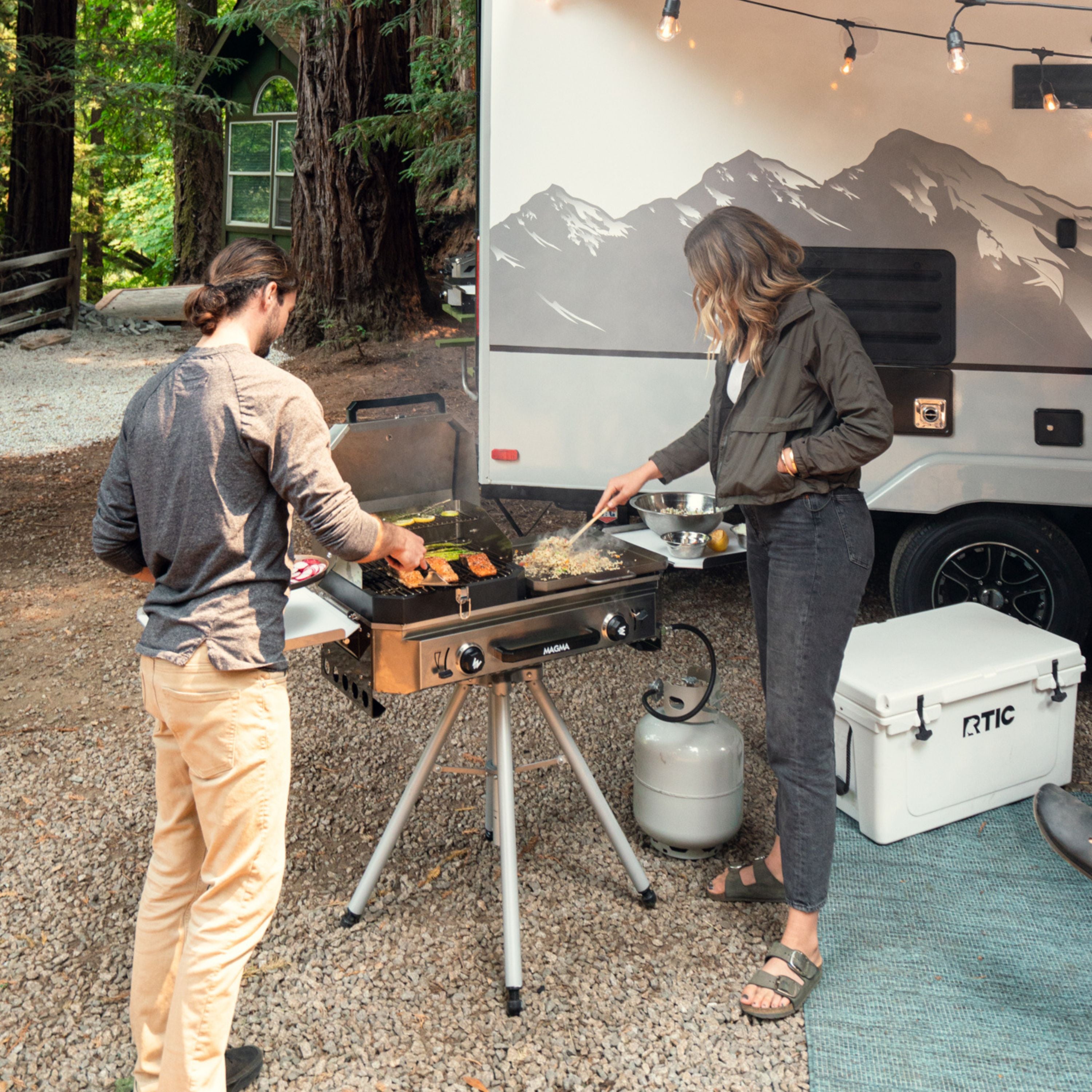 Magma Crossover Portable Grill, Plancha, and Double Burner for RV
