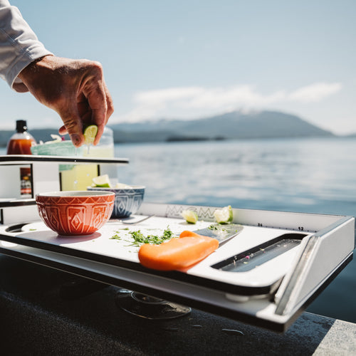 fish cleaning table accessories Deluxe w/ Upper Shelf making it adaptable to match a customers outdoor vibes Fish Cleaning Table