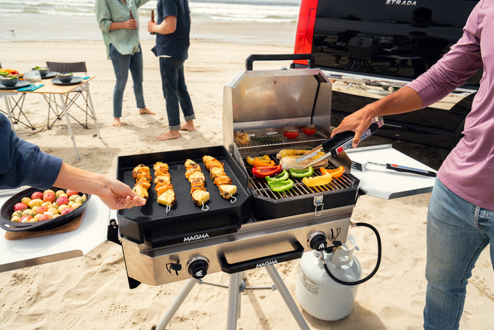 Magma Crossover Portable Grill, Griddle Top and Double Burner for