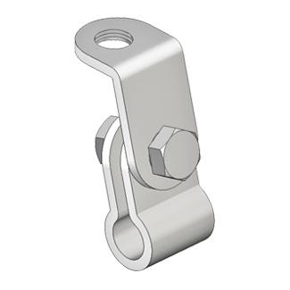 Stamped Stainless Steel L-Bracket and Clamp Assembly