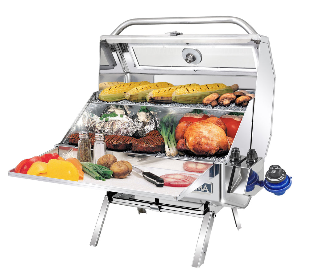 Catalina Infrared grill with grilled steak and vegetables