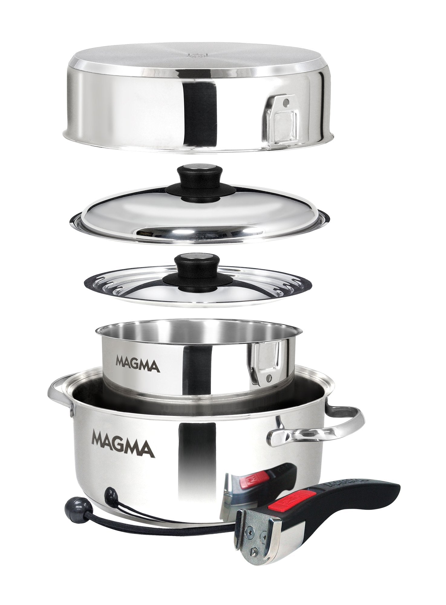 Magma A10-360L-IND Nestable 10 Piece Induction Cookware, Silver