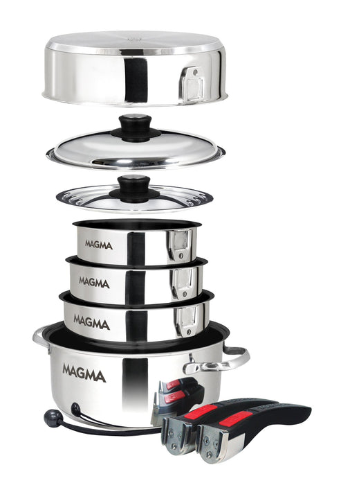 Magma 18-10 Stainless Steel Magnetic Nesting Cookware Set