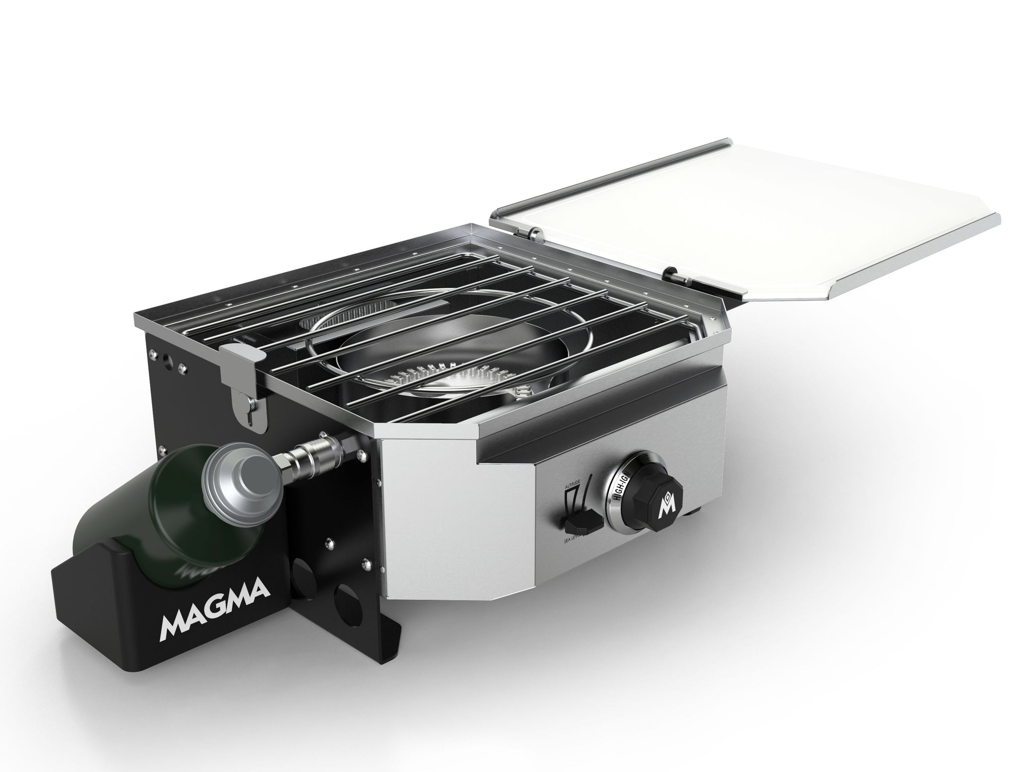 Magma CO10-115, RV Crossover Bundle, Double Burner Firebox, Grill Top, Griddle Top, Plancha, and Pizza Oven Top