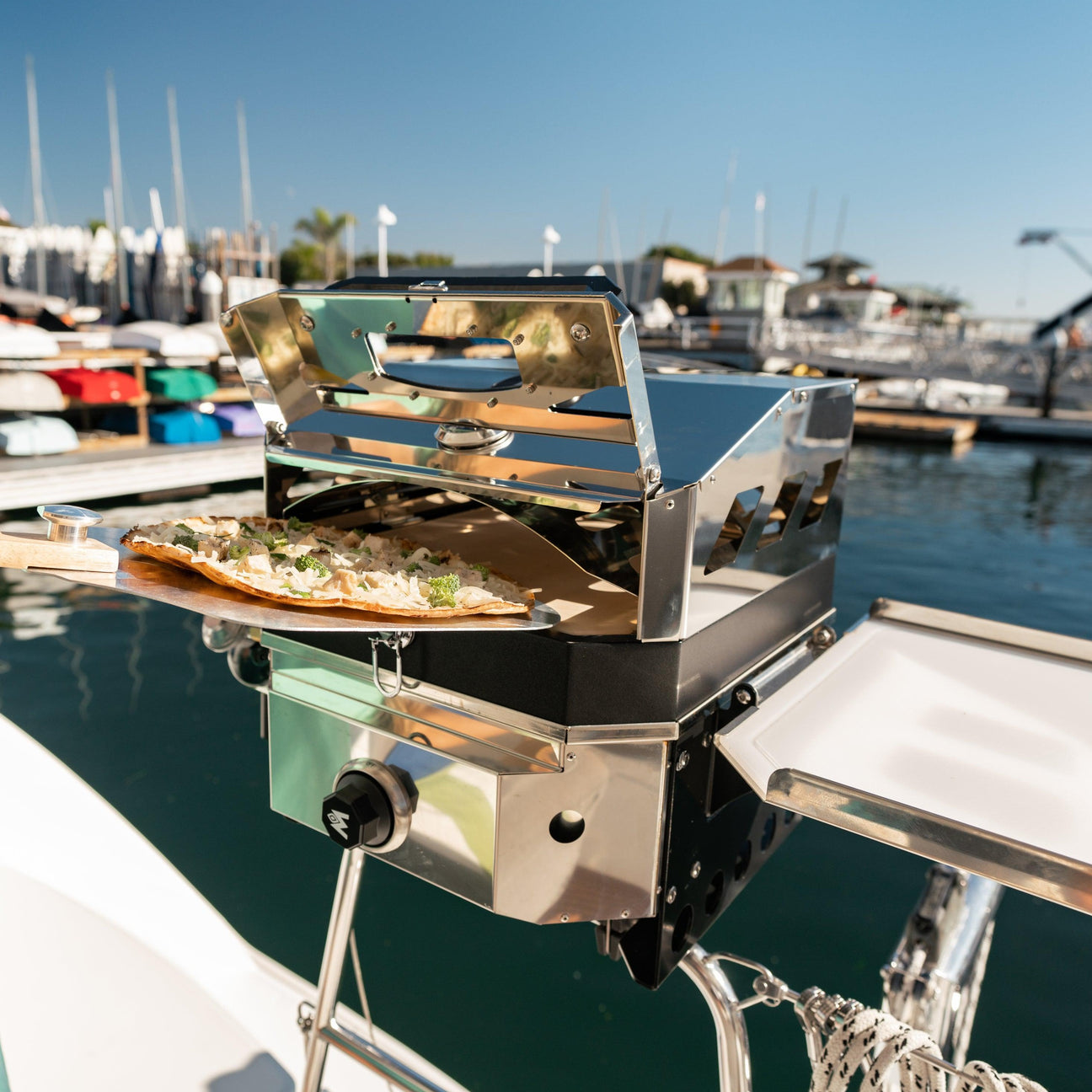 Magma Crossover portable Pizza oven Top Accessory for marine use
