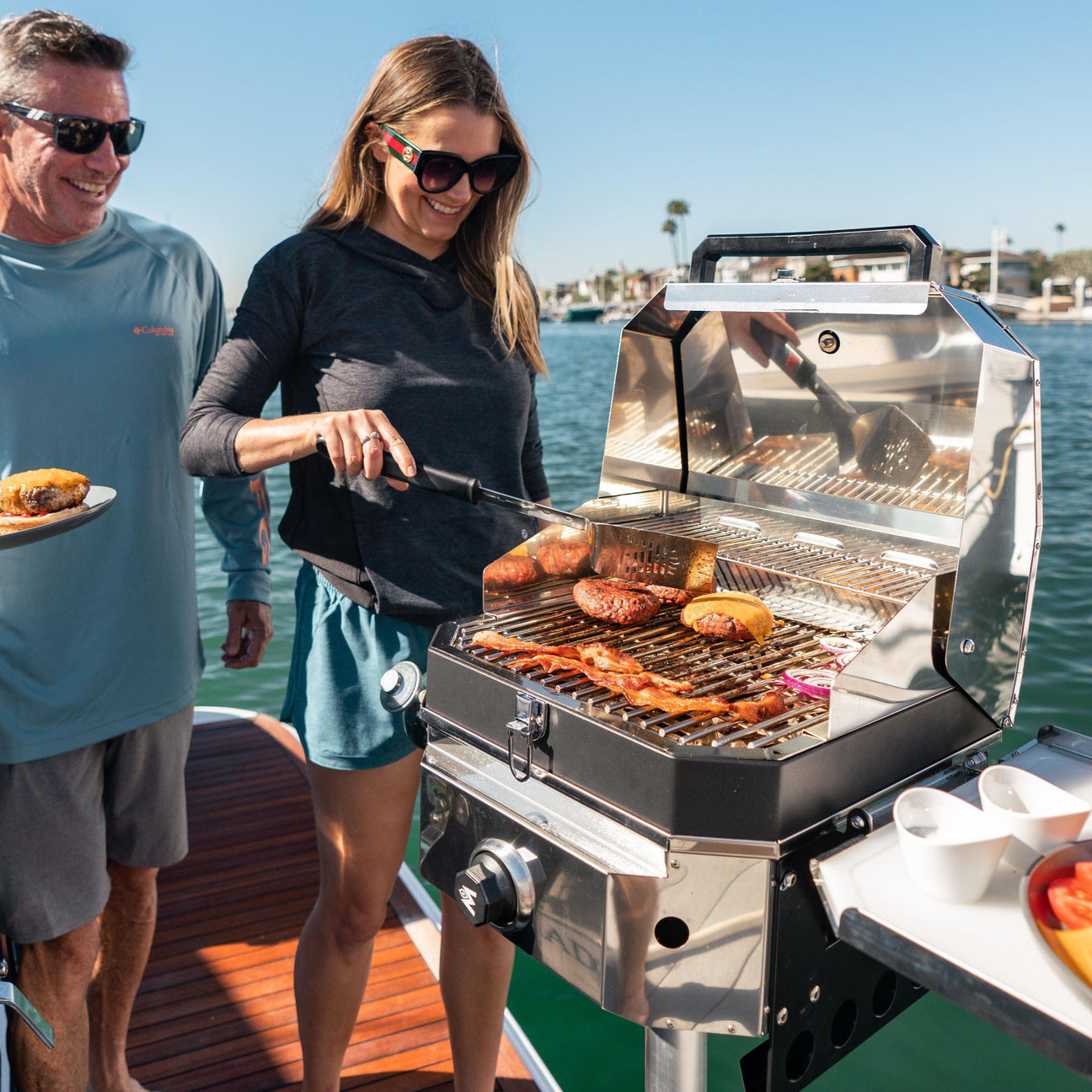 MAGMA Marineバーベキューグリル炭タイプチャコールグリルマグマ夏船 Crossover Portable Grill | Boat BBQ Grill | Magma